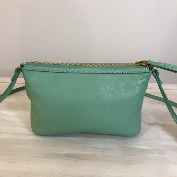 Fossil Elise Leather Crossbody Purse, Mint Green - Picture 4 of 12